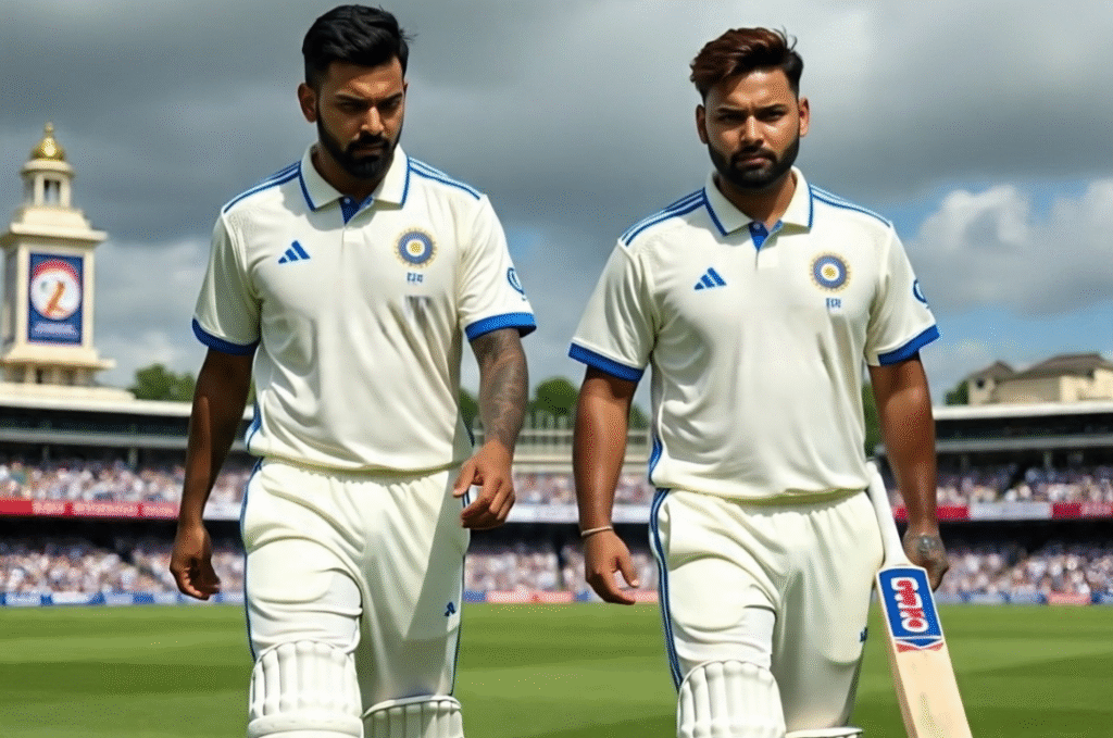Rishabh Pant and KL Rahul walking out to bat at Lord's during India's 3rd Test vs England, 2025