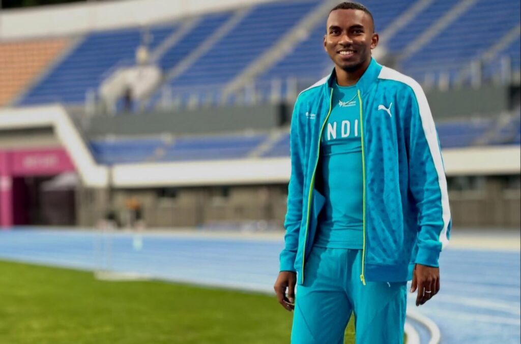 Animesh Kujur after finishing fourth in the U23 200m final at the Monaco Diamond League 2025, marking a historic first for Indian sprinting