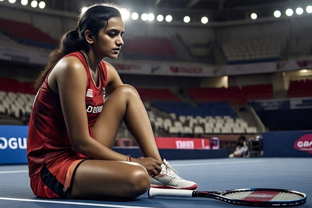 Indian badminton star PV Sindhu visibly upset after her defeat at the 2025 China Open.